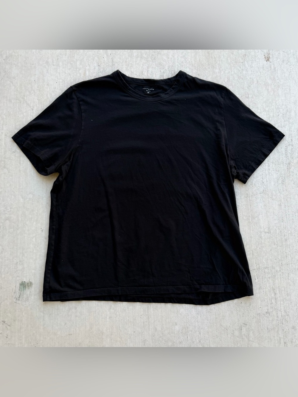 Mott & Bow Pima Cotton T Shirt Black Slub Short Sleeve Black XXL